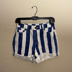 BDG Mom High-Rise Stripped Jean Shorts